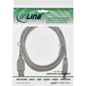 KABEL INLINE UBS 2.0 M-V 3 METER GRIJS