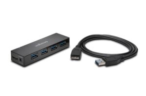 HUB KENSINGTON USB 3.0 4-POORTEN MET OPLADER